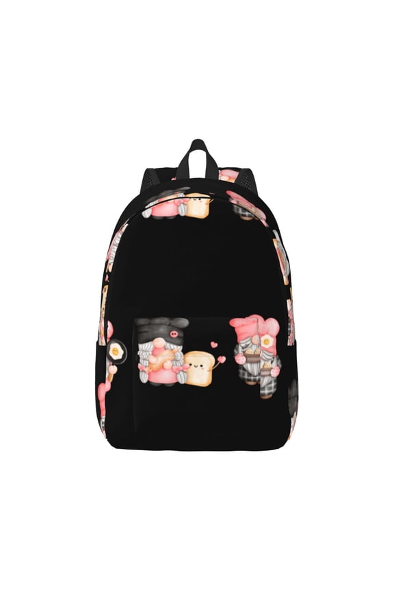 Baker Gnome for Canvas College Laptop Backpack, Durable Rucksack Travel Notebook Bag School Backpack Book Bag for Men Women