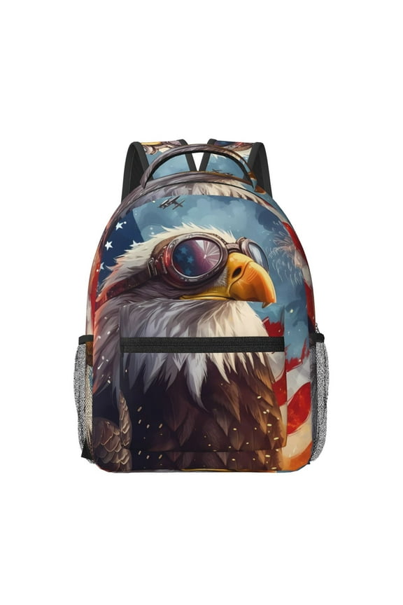 Bald Eagle Pilot Travel Backpack: A spacious, stylish computer backpack ideal for men and women, perfect for college, school, or daily travels