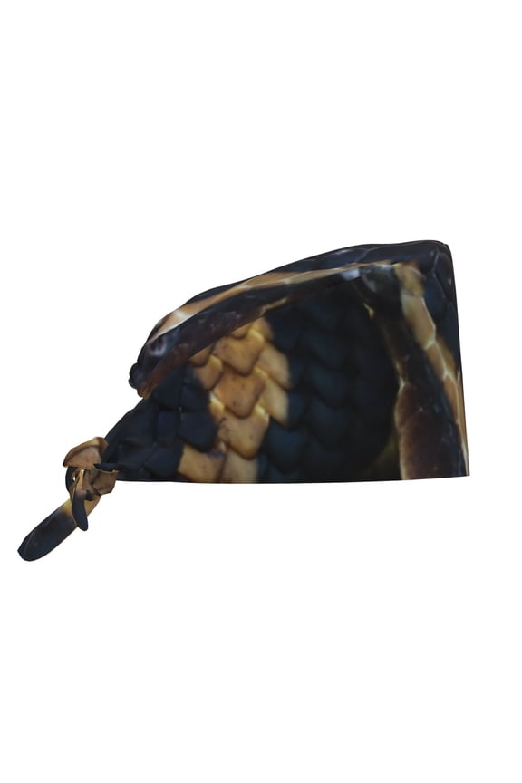 Ball Phyton Snake Print Men Women Adjustable Working Cap with Button Unisex Hats Sweatband