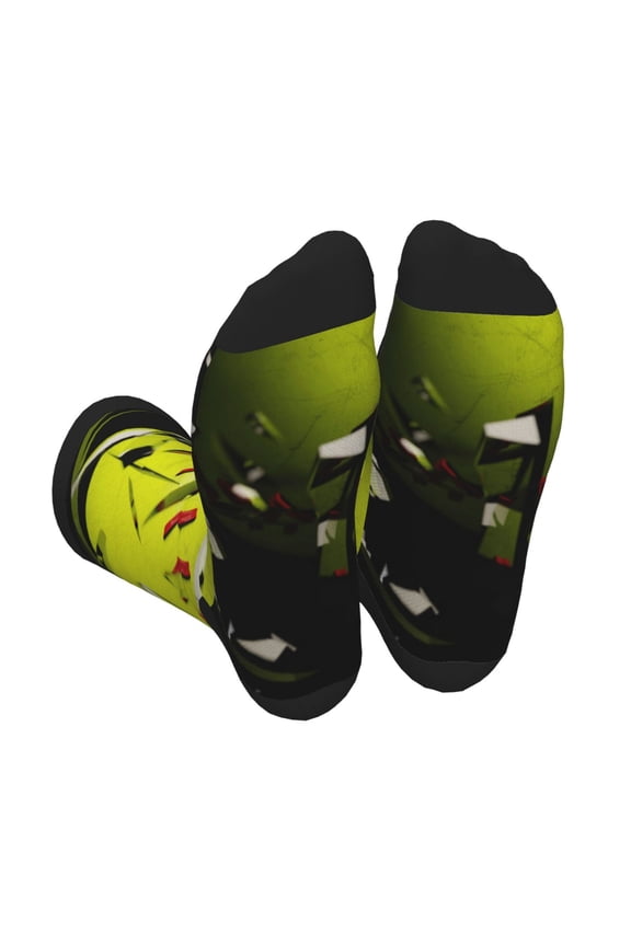 Ball Print Crew Socks for Men and Women, Men's Soft Moisture-wicking Sock