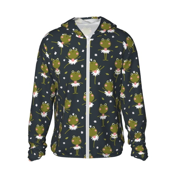 Xecao Ballerina Frogs for Sun Shirt-A lightweight, Hoodie-Style Long-Sleeve UV Protection Garment Designed for Other Outdoor Activities. -Small
