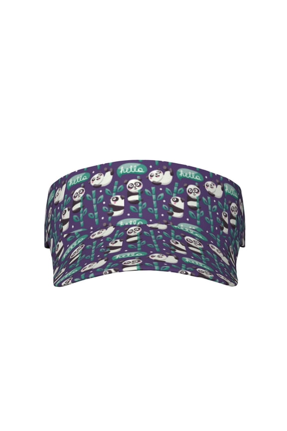 Bamboo Panda for Adult Sun Cap offers versatile sun protection with adjustable Velcro for a secure fit.