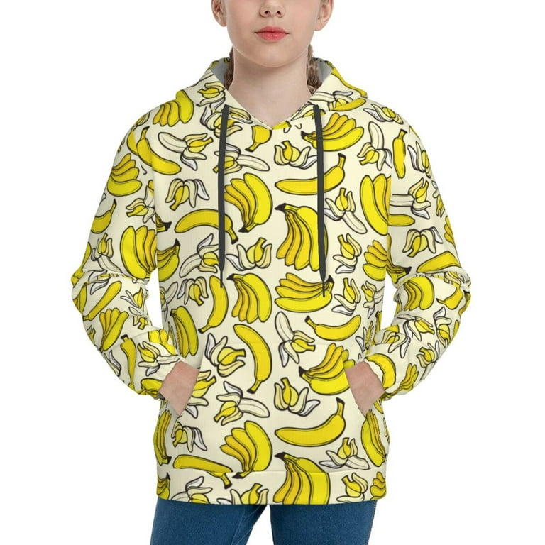 Xecao Banana Print Youth Hoodie Sweatshirt Boys Hoodies Essentials Hoodie Large Walmart