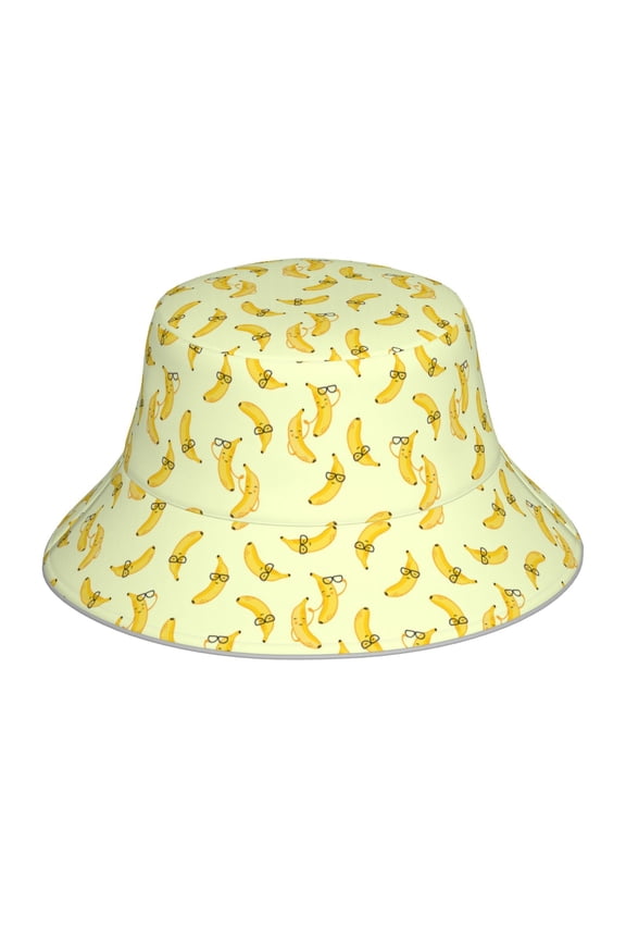 Bananas Print Men and Women Night Reflective Hat Runner Cap Visor Bucket Hat Boonie Cap
