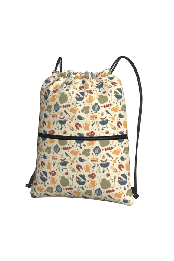 Barbecue And Grill for Drawstring Bags,Pull String Backpack Bags,String Bag Sackpack