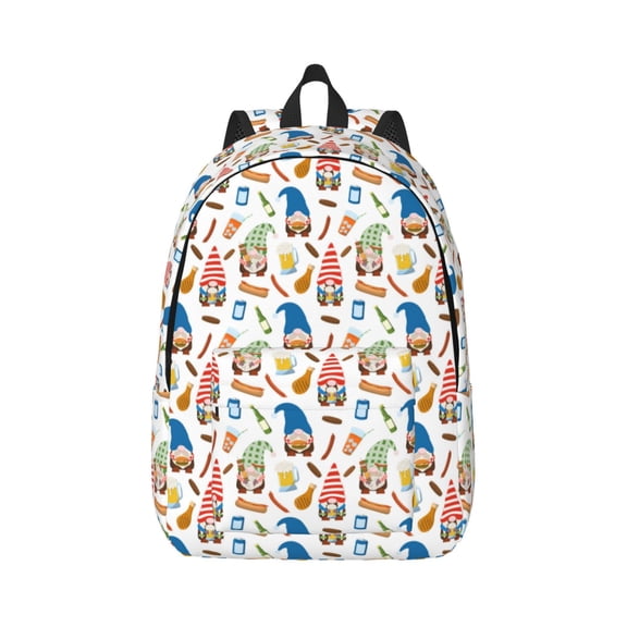 Xecao Barbecue Gnomes for Canvas College Laptop Backpack, Durable Rucksack Travel Notebook Bag School Backpack Book Bag for Men Women