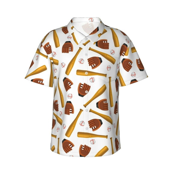 Xecao Baseball Sport print Hawaiian shirt - a stylish short-sleeve button-down for men, perfect for casual beach and tropical outings.