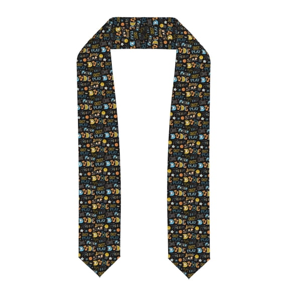 Xecao Basketball Print Graduation Shawl Stole Honor Stole Adult 72" Academic Commencements