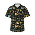 thumbnail image 1 of Xecao Basketball print Hawaiian shirt - a stylish short-sleeve button-down for men, perfect for casual beach and tropical outings., 1 of 9