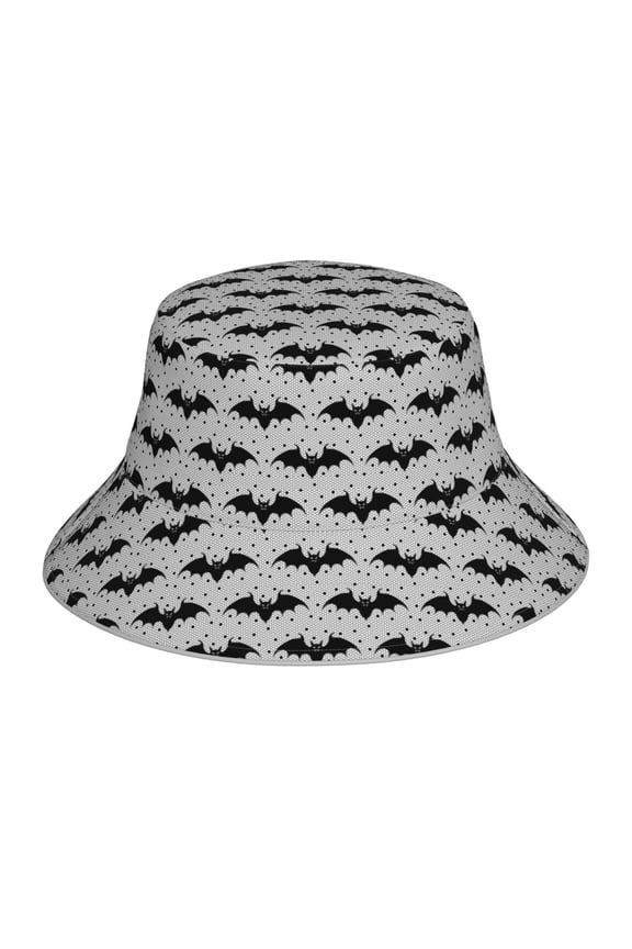 Bat Print Men and Women Night Reflective Hat Runner Cap Visor Bucket Hat Boonie Cap