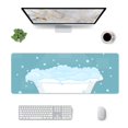 thumbnail image 1 of Xecao Bathtub with Soap Bubbles for Mouse Pad - Waterproof Extended Contour Mouse Mat, Large Gaming Mousepad Laptop Keyboard Mat with Non-Slip Rubber Base, 1 of 8