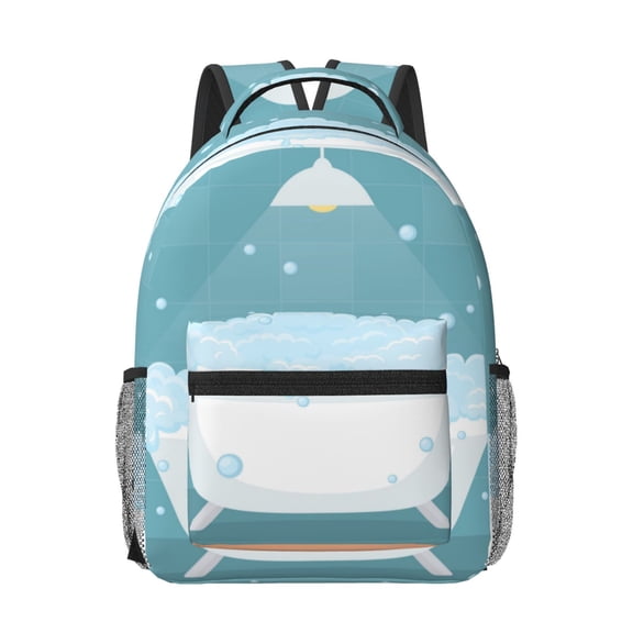 Xecao Bathtub with Soap Bubbles Travel Backpack: A spacious, stylish computer backpack ideal for men and women, perfect for college, school, or daily travels