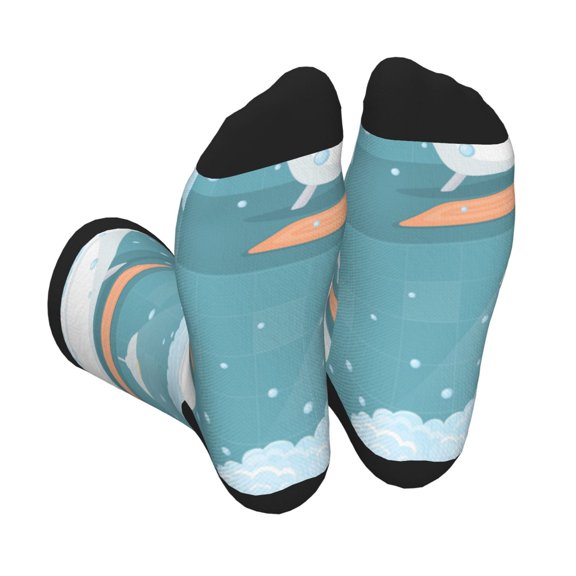Xecao Bathtub with Soap Bubbles Print Crew Socks for Men and Women, Men's Soft Moisture-wicking Sock