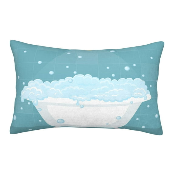 Xecao Bathtub with Soap Bubbles for Decorative Throw Pillow Case for Couch,Sofa or Bed Set,Pillow Cover for Sofa Home Decor Ideal Gift-20"x30"