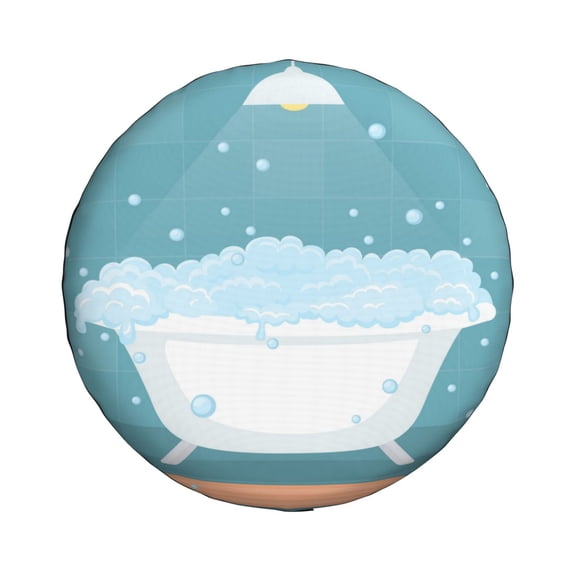 Xecao Bathtub with Soap Bubbles for Tire Covers: Waterproof, dust-proof, and universally fitting for trailers, SUVs