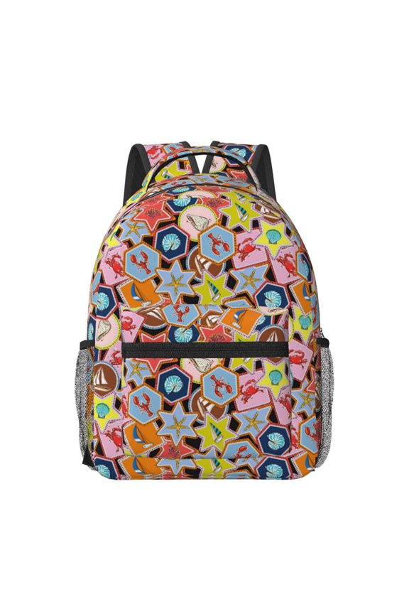Beach Life Travel Backpack: A spacious, stylish computer backpack ideal for men and women, perfect for college, school, or daily travels