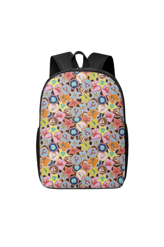 Beach Life print Travel Backpack, Large Computer Backpack for Men Women, College School Rucksack Book Bag