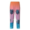 thumbnail image 1 of Xecao Beach with Palm Trees Print Teenagers' Pajama Pants Long Sleep Pants Soft Elastic Waist Pajama Bottoms Elastic waist with 2 Pockets 5-16 Years-Small, 1 of 6
