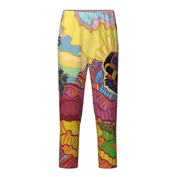 Xecao Beautiful African Woman Print Teenagers' Pajama Pants Long Sleep Pants Soft Elastic Waist Pajama Bottoms Elastic waist with 2 Pockets 5-16 Years-XS(5-6)