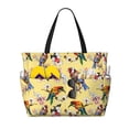 thumbnail image 1 of Xecao Beautiful Bright Birds And Flowers for versatile beach bag for women includes zipper pockets and waterproof material, ideal for vacations and adventures., 1 of 7