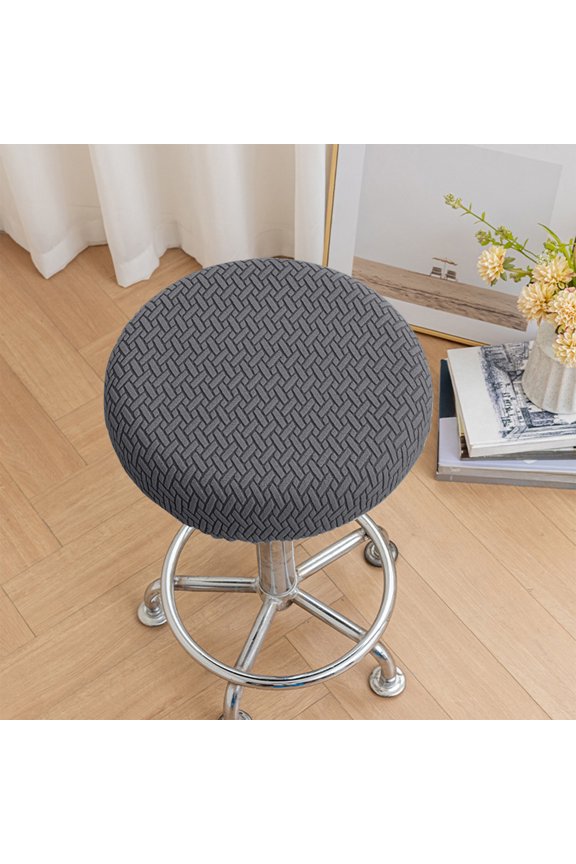Round Stool Cover Elastic Seat Protector Bar Stool Slipcover For Kitchen Dining Room Counter Chair Furniture Replacement Modern Home Decorations