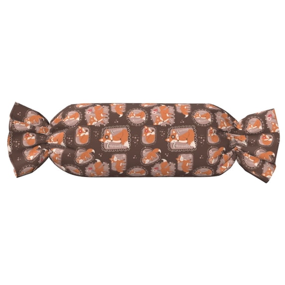 Xecao Beautiful Fox Print+Candy-Inspired Plush Pillow for Men Women Suitable for Beds, Sofas, Game Rooms Drawstring Closure