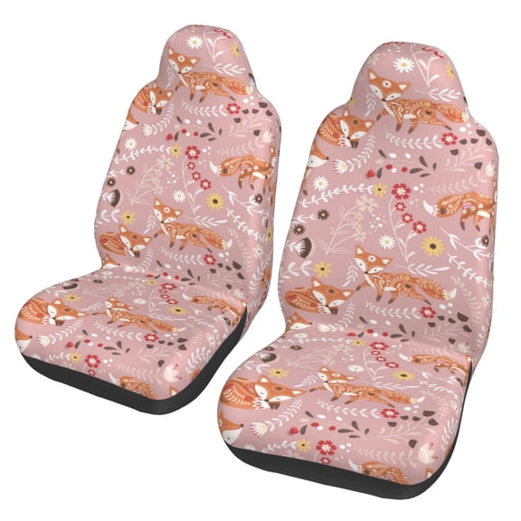 Xecao Beautiful Fox Print Car Seat Cover in That Fits Most Cars, Vans, SUVs, and Trucks.