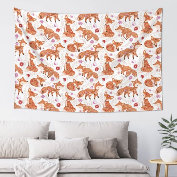 Xecao Beautiful Fox1 Print Tapestry, Wall Hanging Room Funny Decor, Backdrop Room Decor for Bedroom Living Room dormitory
