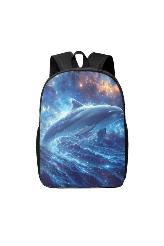 Beautiful Ocean Dolphin print Travel Backpack, Large Computer Backpack for Men Women, College School Rucksack Book Bag