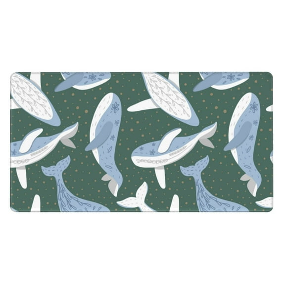 Xecao Beautiful Whales for Waterproof Mouse Pad - Extended Contour Mouse Mat, Large Gaming Mousepad Laptop Keyboard Mat with Non-Slip Rubber Base