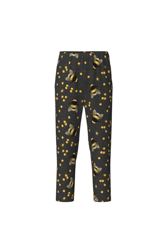 Bee Print Teenagers' Pajama Pants Long Sleep Pants Soft Elastic Waist Pajama Bottoms Elastic waist with 2 Pockets 5-16 Years-XS(5-6)