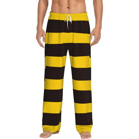 Xecao Bee Stripe Men's Straight Lounge Pajama Pants: The Ultimate in Comfortable Sleepwear