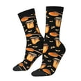 thumbnail image 1 of Xecao Bee and Honey Pattern Sport Socks for Women and Men Crew Socks Sporty Calf Socks Casual Socks, 1 of 6