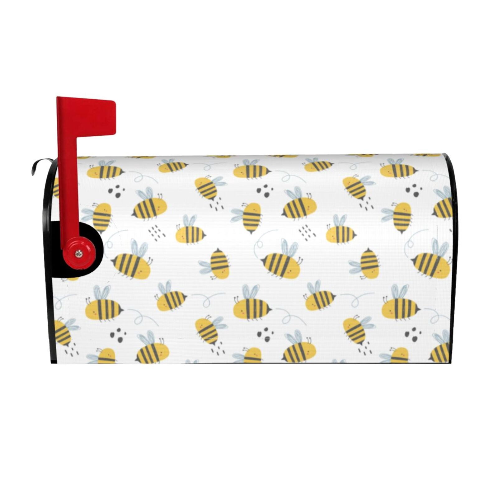 Xecao Bee for Mailbox Cover with Magnetic Strips, Waterproof and Sunscreen, Adds a Decorative Touch to Your Garden Yard.