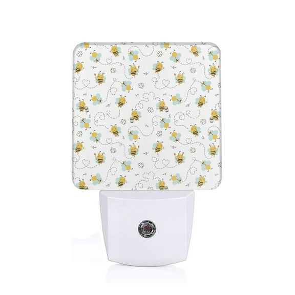 Xecao Bee for Night Light - a Wall-mounted LED Fixture with A Dusk-to-dawn Sensor, Ideal for Bedrooms, Bathrooms, Hallways, and Kitchens-US