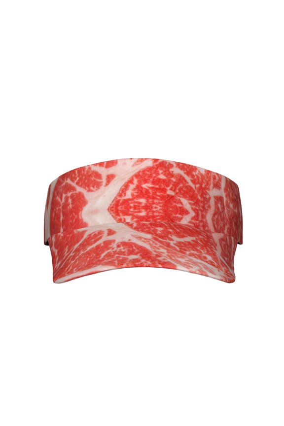 Beef Steaks for Adult Sun Cap offers versatile sun protection with adjustable Velcro for a secure fit.