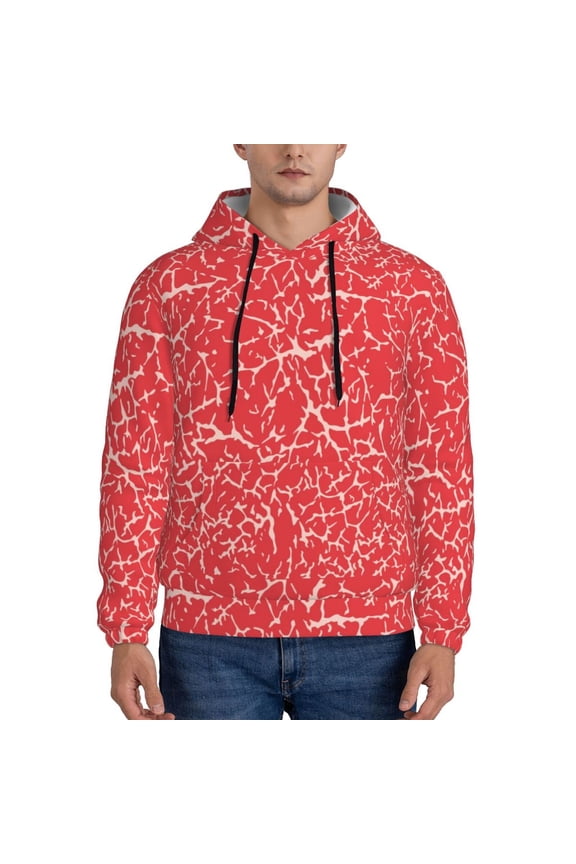 Beef2 Pattern Men's Adult Pullover Hoodie,Hooded Sweatshirt-X-Large