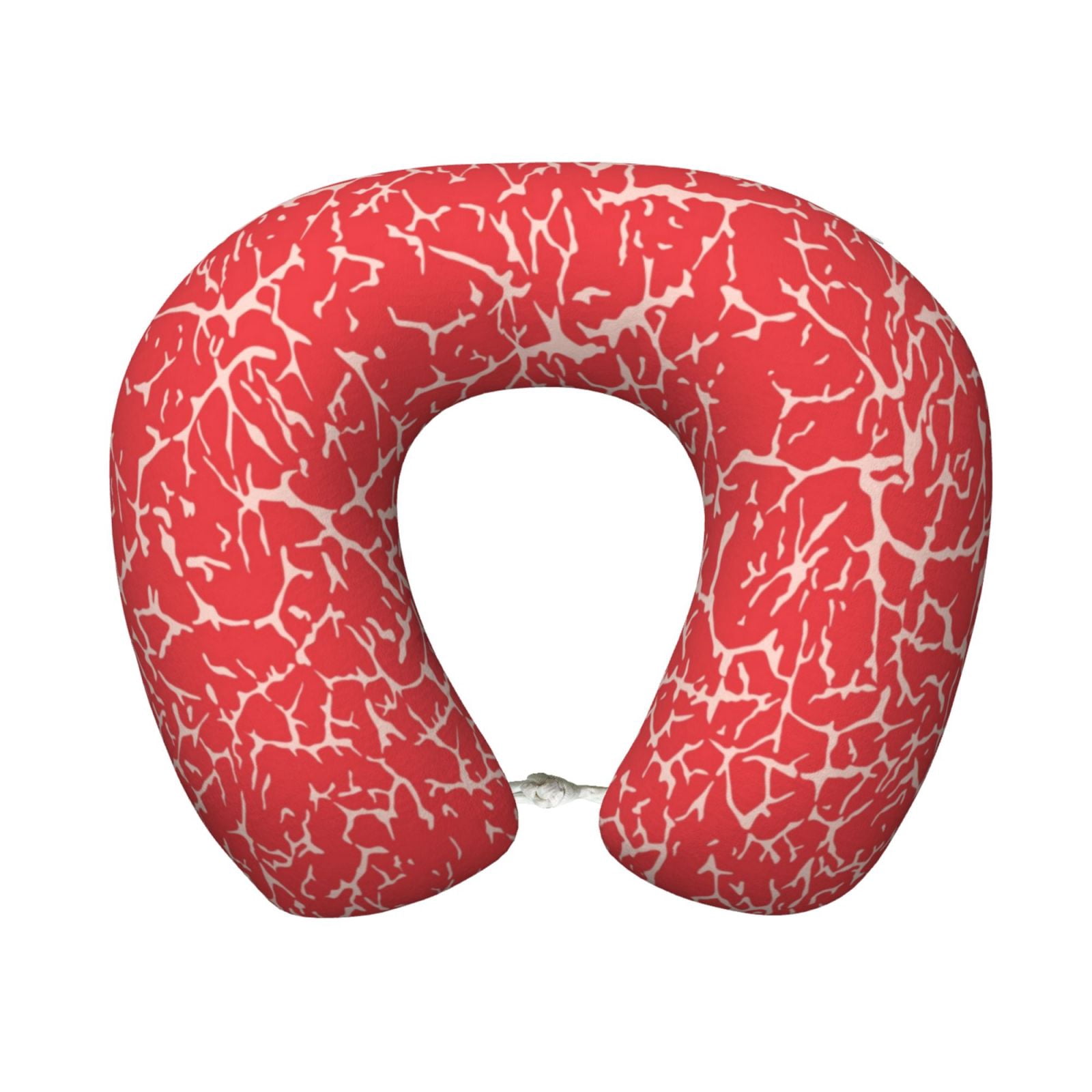 Xecao Beef2 Print Memory Foam Cervical Neck Pillow Versatile U-Shaped Pillows for Home,Office,Camping,Travelling,Soft Washable Cover