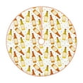Xecao Beer Bottles Pattern Christmas Tree Skirt Round Xmas Tree Mat