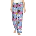 thumbnail image 1 of Xecao Bees And Daisies Striped Women's Straight Lounge Pajama Pants: The Epitome of Relaxed Sleepwear, 1 of 9