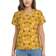 thumbnail image 1 of Xecao Bees And Ladybug for Women's V-Neck T-Shirts-Elegant Half-Sleeve Tops Perfect for Summer-3X-Large, 1 of 5