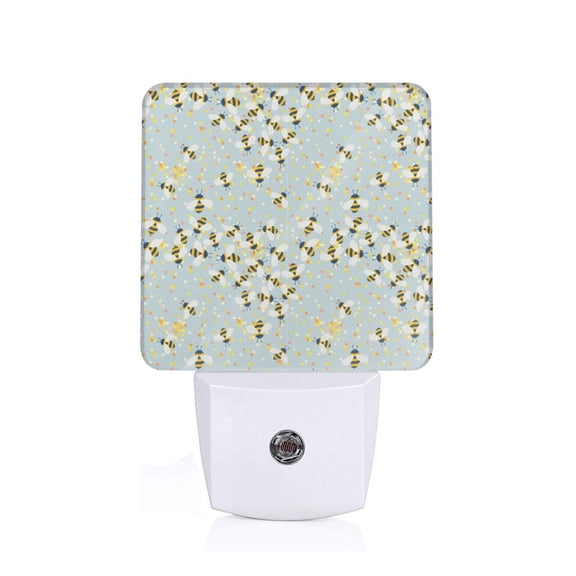 Xecao Bees for Night Light - a Wall-mounted LED Fixture with A Dusk-to-dawn Sensor, Ideal for Bedrooms, Bathrooms, Hallways, and Kitchens-US