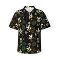 thumbnail image 1 of Xecao Bees print Hawaiian shirt - a stylish short-sleeve button-down for men, perfect for casual beach and tropical outings., 1 of 9