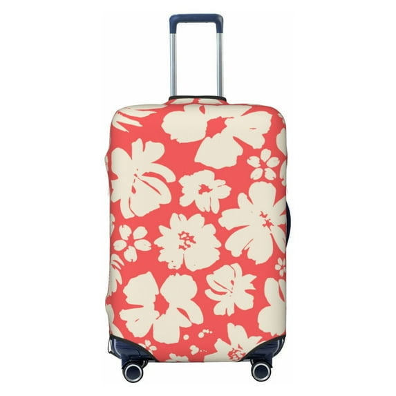 Xecao Beige Flowers print Elastic Luggage Cover, with double-sided print , is perfect for travel, business, and daily use