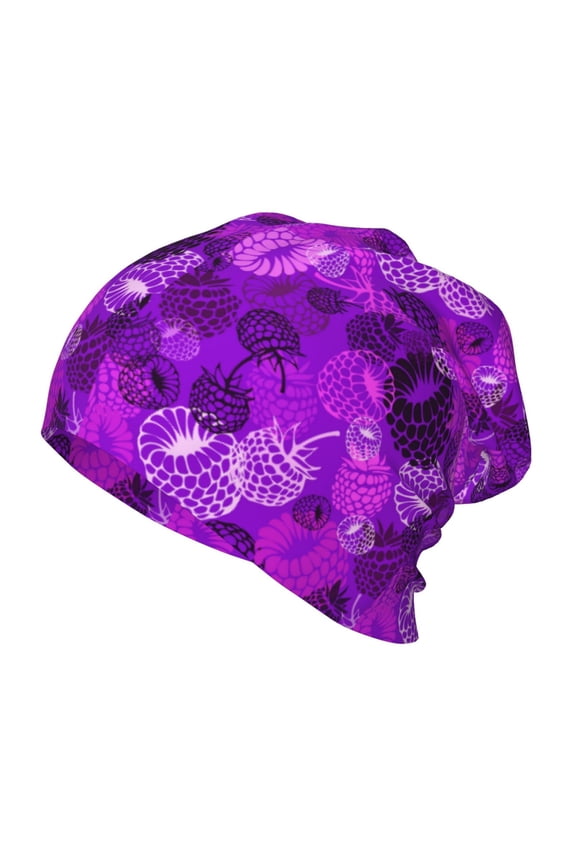 Berry Raspberry Print Beanie Hat Toddler Girls Boys, Baby Hats Winter Warm Knitted Thermal, Kids Winter Caps