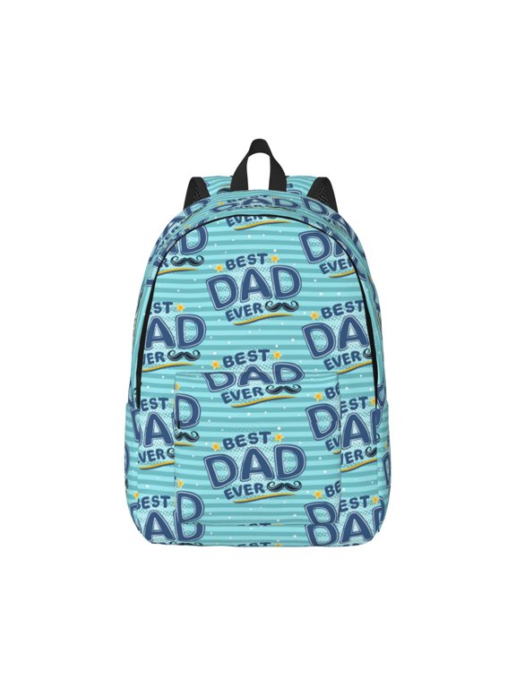 Best Dad Ever for Canvas College Laptop Backpack, Durable Rucksack Travel Notebook Bag School Backpack Book Bag for Men Women