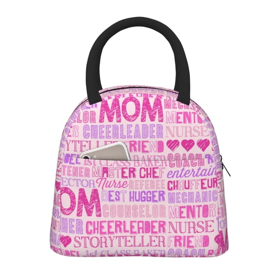 Xecao Best Mom ever Lunch Bag , an insulated, reusable tote bag perfect for adults of all genders, ideal for work, office, picnics and beach trips