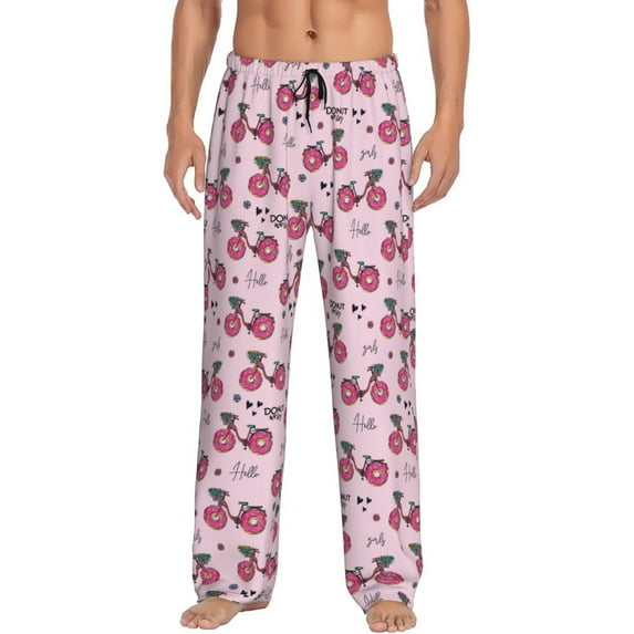 Xecao Bike with Donut Wheels Men's Straight Lounge Pajama Pants: The Ultimate in Comfortable Sleepwear