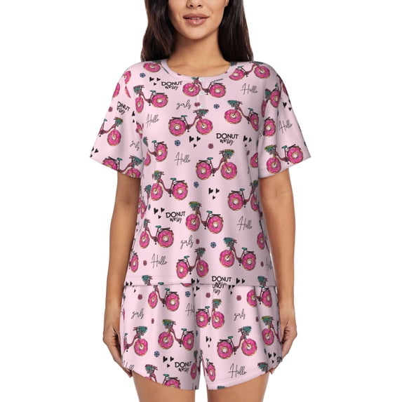Xecao Bike with Donut Wheels print Swimsuit for women, Summer-ready, sporty style.Quick-dry fabric. Many sizes & colors.