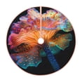 thumbnail image 1 of Xecao Bioluminescent Underwater Flower Pattern Christmas Tree Skirt Round Xmas Tree Mat Base Cover for Holiday Home Decorations-48", 1 of 6
